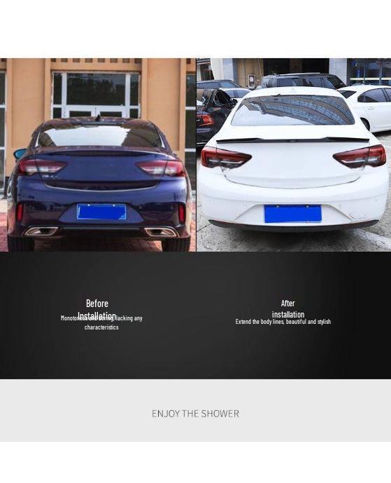Painted Blade Style Rear Spoiler for Buick New Regal 17-24 Models - No-Drill Installation