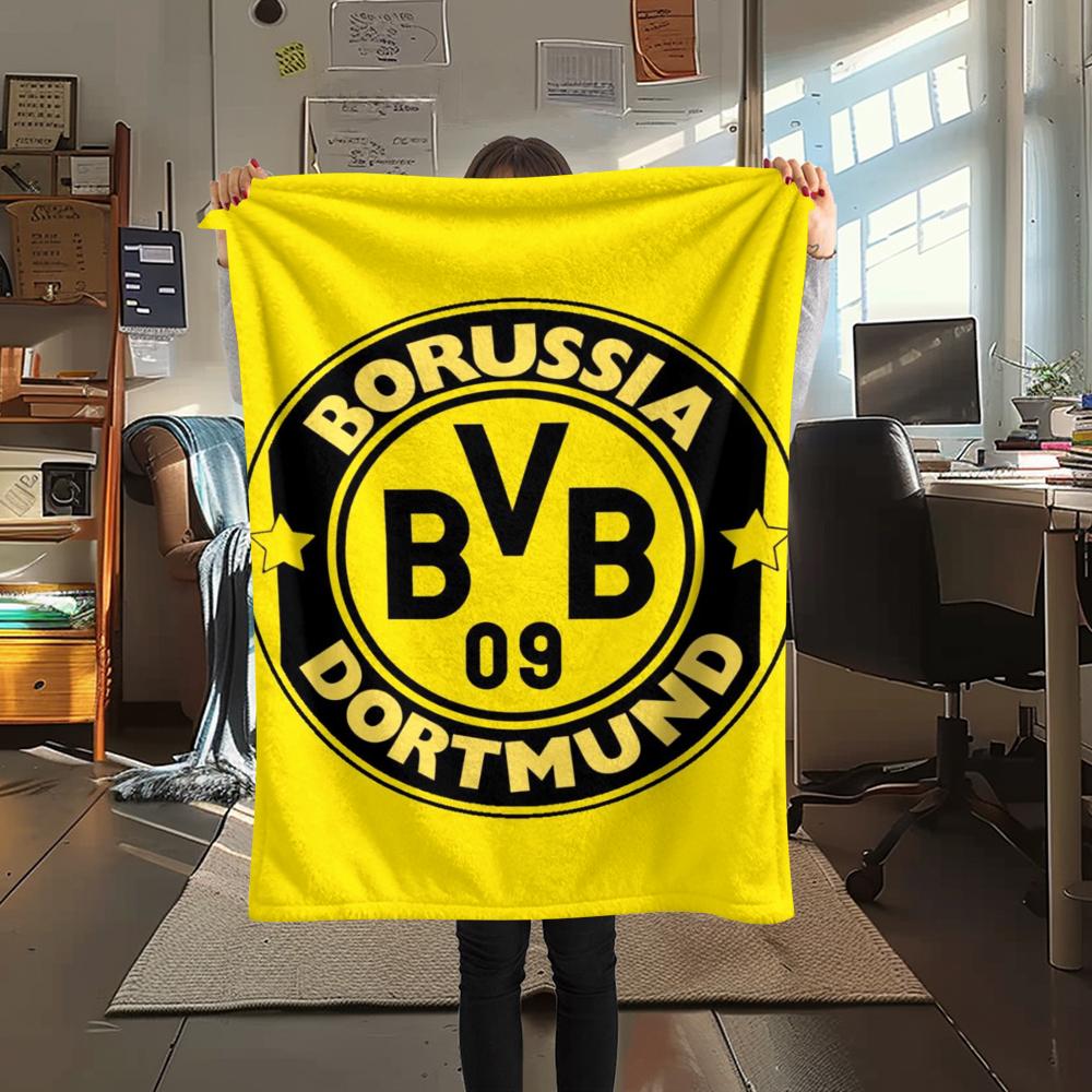 1pc Dortmund Print Flannel Blanket, High quality Comfortable for All Seasons, Home Decor, Warmth and Comfort, Perfect for Christmas Gifts28