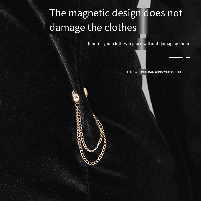 1PC Clothes T-shirt Shortening Artifact Seam-free Top Hem Is Too Long and Shortened Adjustment Buckle Waist Magnetic Fixed Buckle Chain