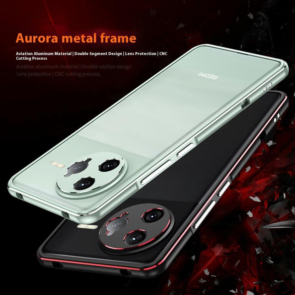 Бампер для Xiaomi Poco F7 Ultra 5G/Redmi K80 Pro 5G, металлический каркас, чехол для телефона с защитой объектива камеры