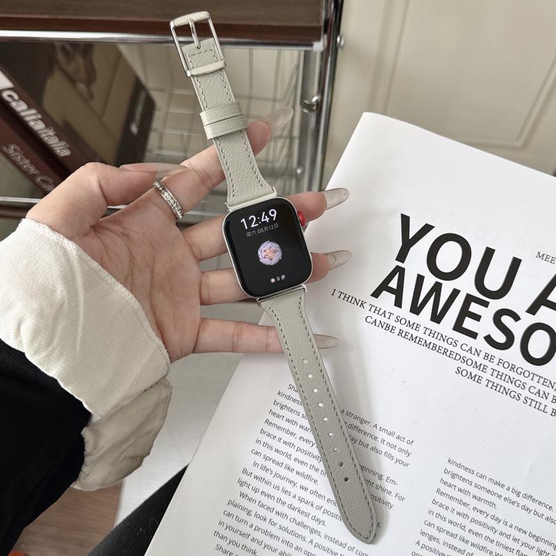 Ремешок из гладкой кожи с пряжкой в форме дня для смарт-часов Huawei FIT3, FIT4 Pro и WatchFit 2