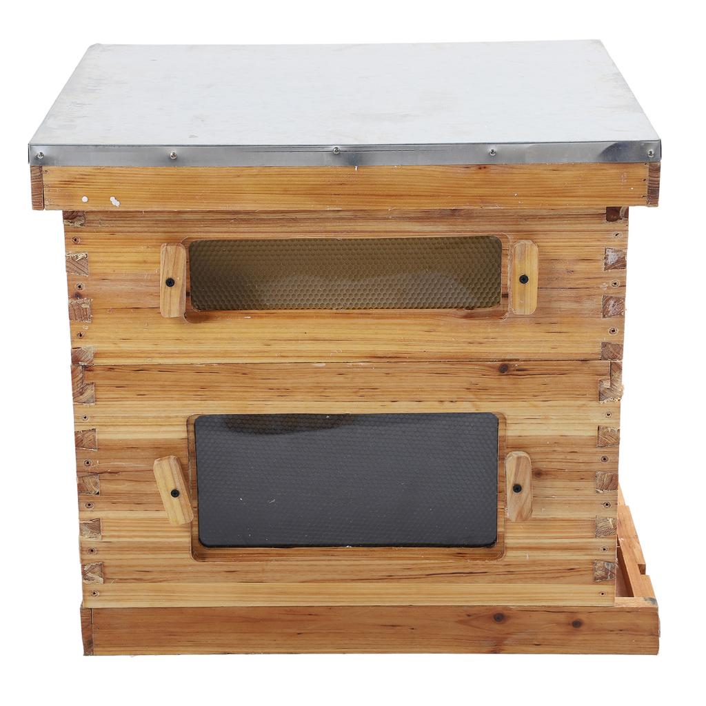 10 Frame Complete Beehive Kit Wooden Bee Hive Super Box for Beginners Pro Beekeepers