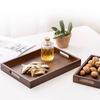 Rectangular Bamboo Wooden Tray With Handle Dessert Pallet Decorate Tray Serving Tray  Coffee Table