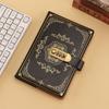Flower Cover Journal Notebook With Lock PU Leather Personal Notebook  School Supplies