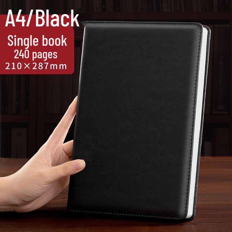 "Супер Толстый Бизнес-блокнот": Кожаная обложка для совещаний и офиса с настраиваемым логотипом"