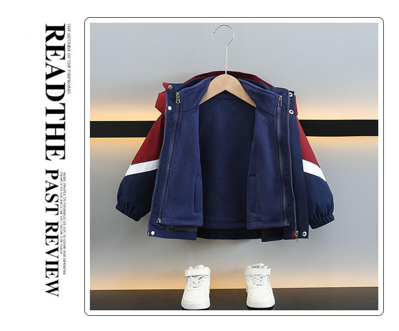 Мужская куртка-ветровка в стиле колор-блок – Куртка 3-в-1 для весны и осени – Крутая и модная верхняя одежда