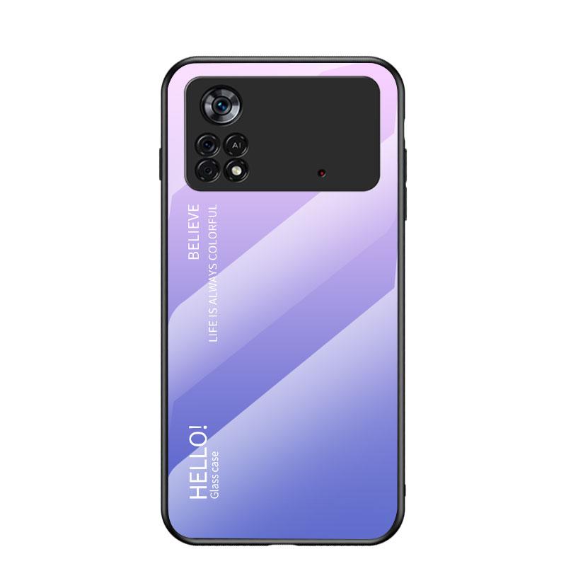 PocoX4 Pro Case Gradient Tempered Glass Cover For Xiaomi Poco X5 X4 GT X3 NFC C40 Xiomi Pocophone M3 M4 M5 S M5s Cases