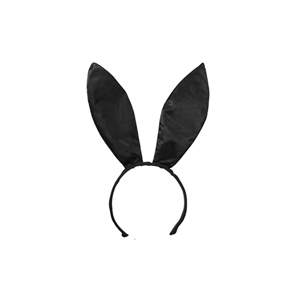 PESENAR Bunny Halloween Costume Accessories 7 PCS Bunnys Ears Headband Tail Bow tie Collar Cuffs Fishnet Stockings Gloves