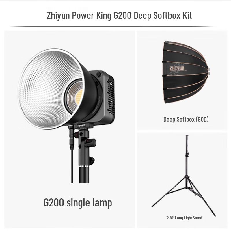 Светодиодный видеосвет Zhiyun G200 с комплектом софтбокса 90 см