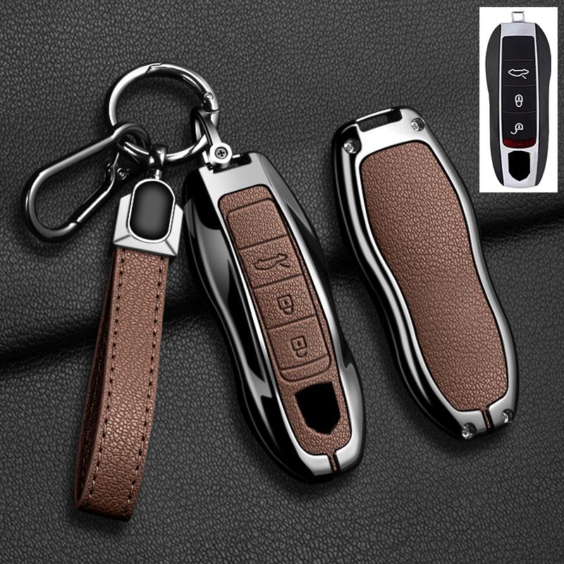 AABKR1 Car Key Case Cover For Porsche Cayenne 958 911 Lepin 996 Macan Boxster Panamera 997 944 924 Panamera 718 971 9YA Protect Keychai