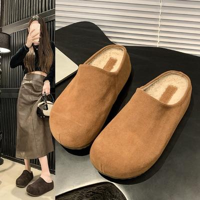 MAO MAO Толстая подошва Плоский каблук Стелька Увеличивающая рост Женская обувь, Шлепанцы