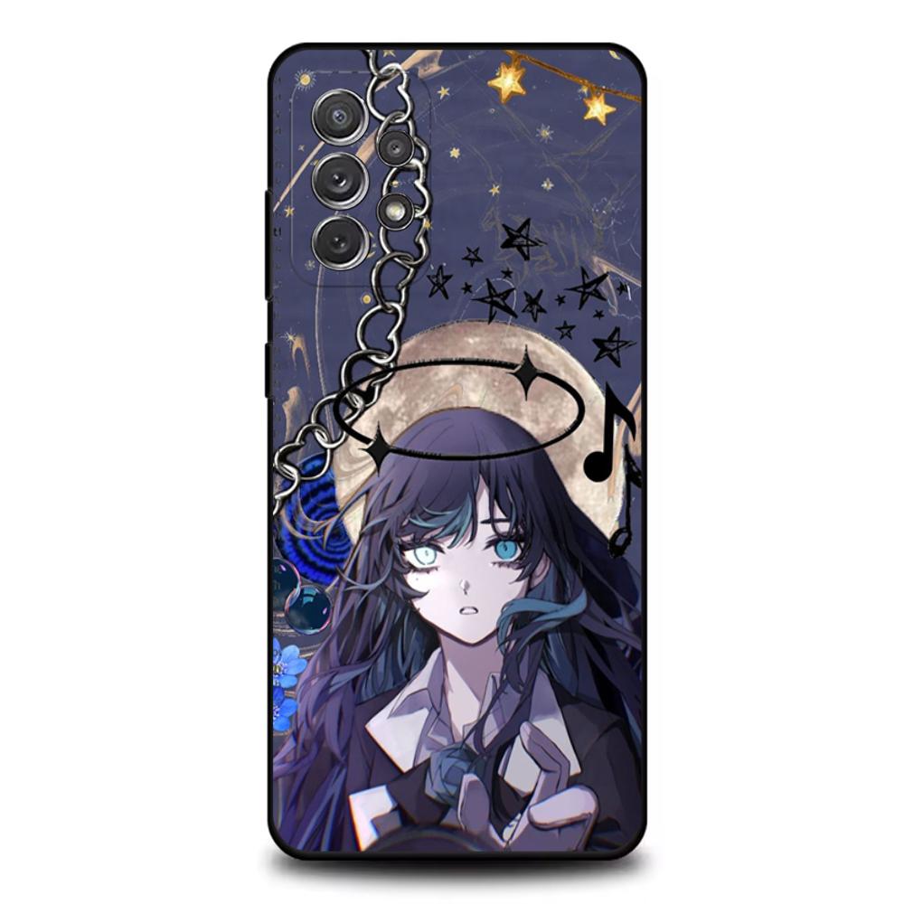 Мультяшный чехол для телефона Ado K-Kyogen X Uta для Samsung S25, S24, S21, S22, S23, S30, Ultra, S20, Plus, Fe, Lite, Note, 10, 9, 5G Черный чехол