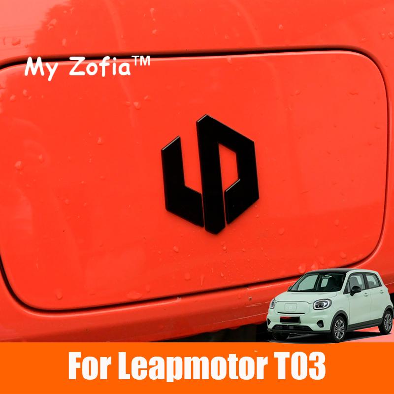 Для Leapmotor T03 2024 2025 2026 Автомобиль Черный передний логотип ABS Наклейка-эмблема на руль автомобиля Аксессуары