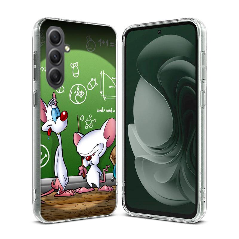 Чехол 'Аниме Розочка и Мозг' Для Телефона Samsung Galaxy A12 A22 A32 A52 A52S A13 A23 A33 A53 A14 A24 A34 A54 5G A73 A42 A9 A8 A7