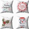Рождественский мультяшный набор наволочек Набор из четырех Домашняя гостиная Декоративная наволочка Подушка-спинка Автомобильная поясничная подушка