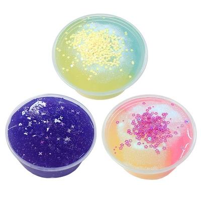 Набор из 3 предметов Artism Clear Slime, колыбельный розово-желтый, млечный путь, зеленый сон, корейские игрушки