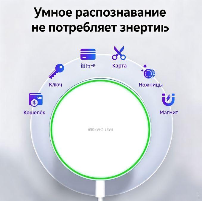 50W Aluminum Wireless Charging Pad with Disc Design for Phones Fast Heat Dissipation Desktop Charger for Home Office