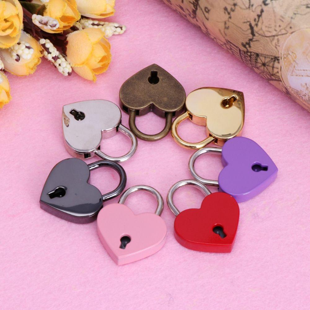 Gift Diary Book Travel with Key Wedding Mini Hardware Locks Love Heart Lock Padlock