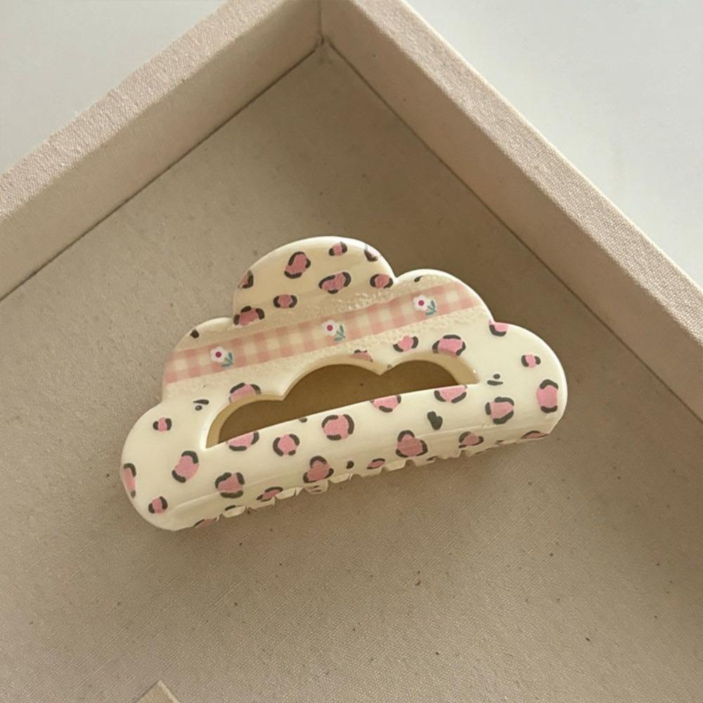 Triangle Flower Acrylic Bow Hair Clip Acrylic Material Hair Claw Shark Clip Girl Collection