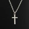 Простая классическая мода двусторонний крест античное серебро цвет кулон девушка короткая длинная цепочка ожерелья ювелирные изделия для женщин