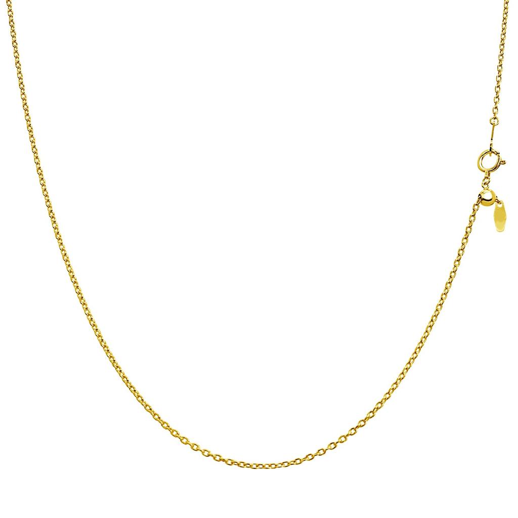 Chain Necklace Chain Round Red Bean Width K18 Gold Slide Adjuster Chain Length Adjustable Total Length 50cm Weight [Lara Christie] 0.45 Approx. 1.5mm