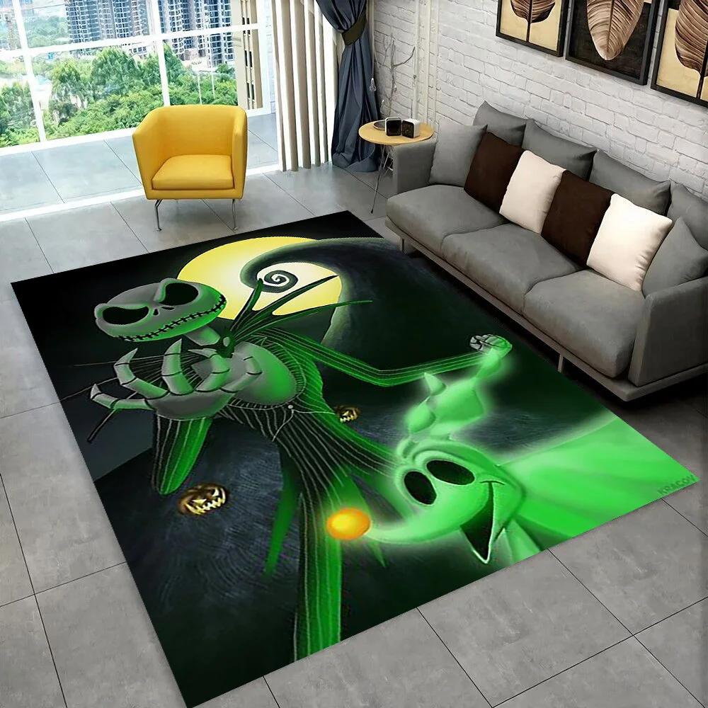 2025 Новый Рождественский Мультяшный Ковер The Nightmare Before Подарок для Спальни Гостиной Домашний Декор Дивана, Детский Декор Напольный Коврик