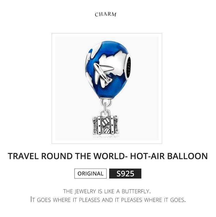 BAMOER Стерлинговое серебро 925 пробы, мини-подвеска с камерой для путешествий по всему миру для женщин, ювелирные украшения