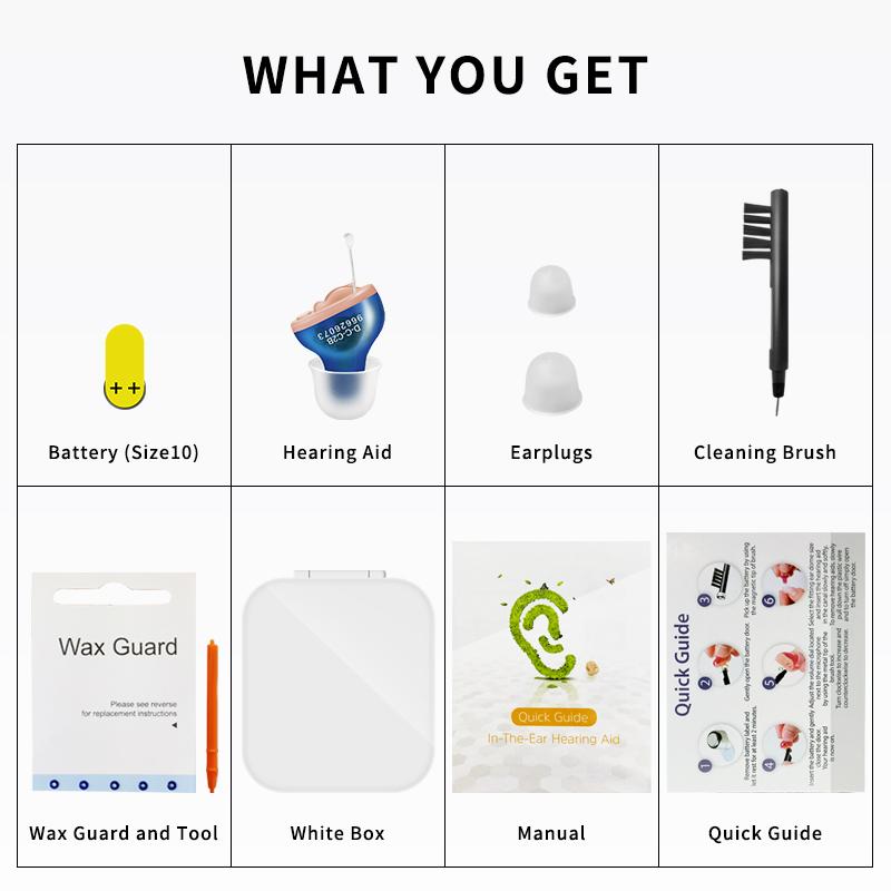 Mini Invisible Hearing Aids For Deafness Wireless Headphones Ear Adjustment Tools Audio Amplifier Listening Devices