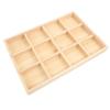 Solid Wood Necklace Storage Box Divider Ring Earring Holder Dish Jewelry Display Tray  Pendants
