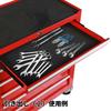 BIG RED Tool Cabinet Roller Cabinet Multipurpose Tool Box Large Storage Capacity TJ1307B 7-tier (Red/with Casters)
