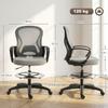 Ergonomic Office Chair Office Chair With Footrest And Armrests Mesh 59 X 65 X 123 Cm Gray