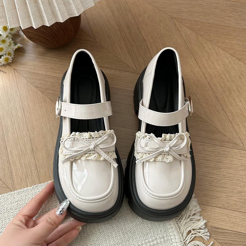 Маленькие кожаные туфли в британском стиле женские новые летние на платформе универсальные для jk-формы одинарные туфли Мэри Джейн с юбкой лоферы тренд