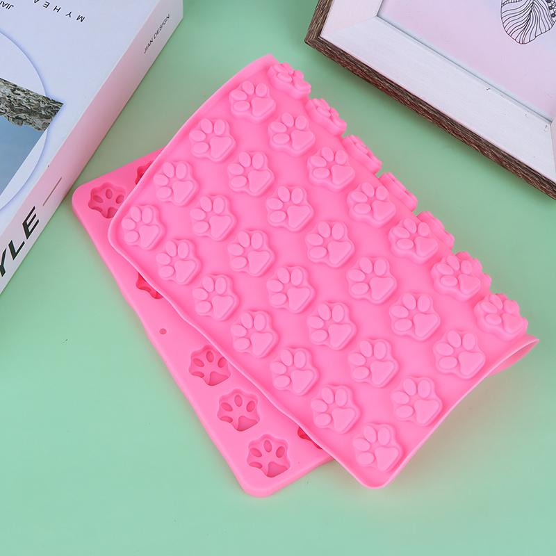 1Pc 69Cavity Silicone Dog Cat Paw Print Treat Molds Mini Gummy Candy Molds