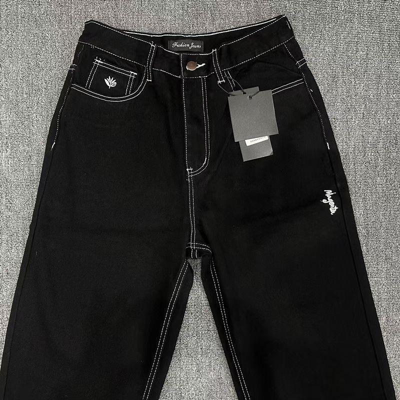 RogueWave Casual Jeans High-quality Streetwear Trendy Men Women Wide-leg Pants Denim Trousers