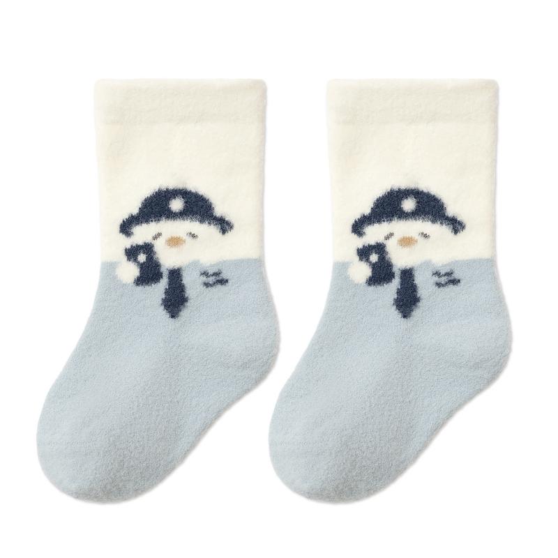 Cute Bear Baby Socks Winter Thicken Warm Baby Boys Girls Middle Tube Socks Toddler Kids Socks