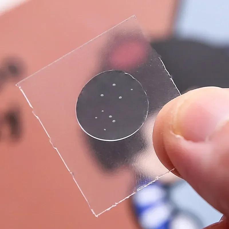 100pcs/Roll Transparent Dots Glue Removable Double Sided Adhesive Tape for Scrapbook, Journal, Photo, Memo & Household Use