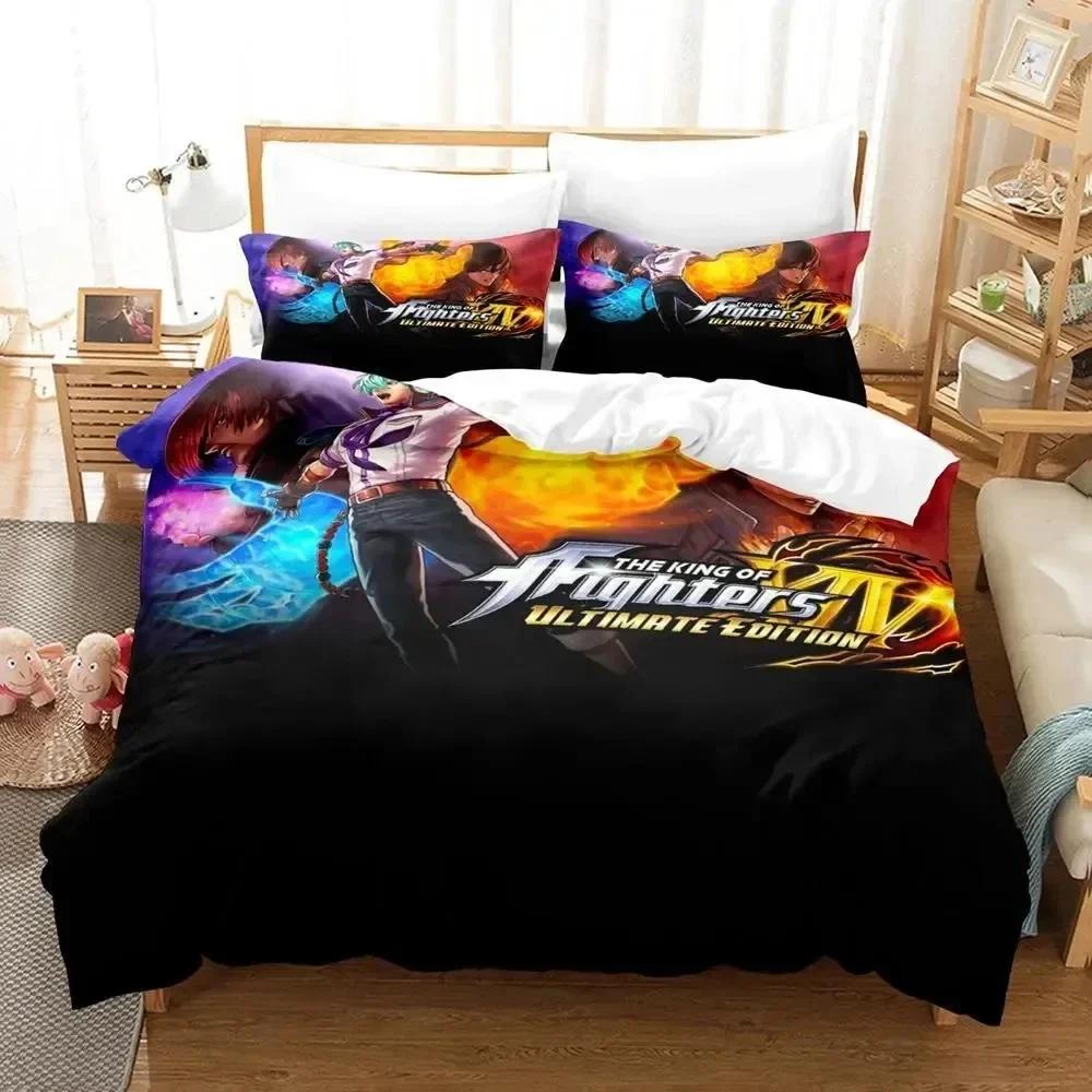Comforter Anime King Of Fighters Bedding Set For Bedroom Soft Modern S Comefortable Kids And