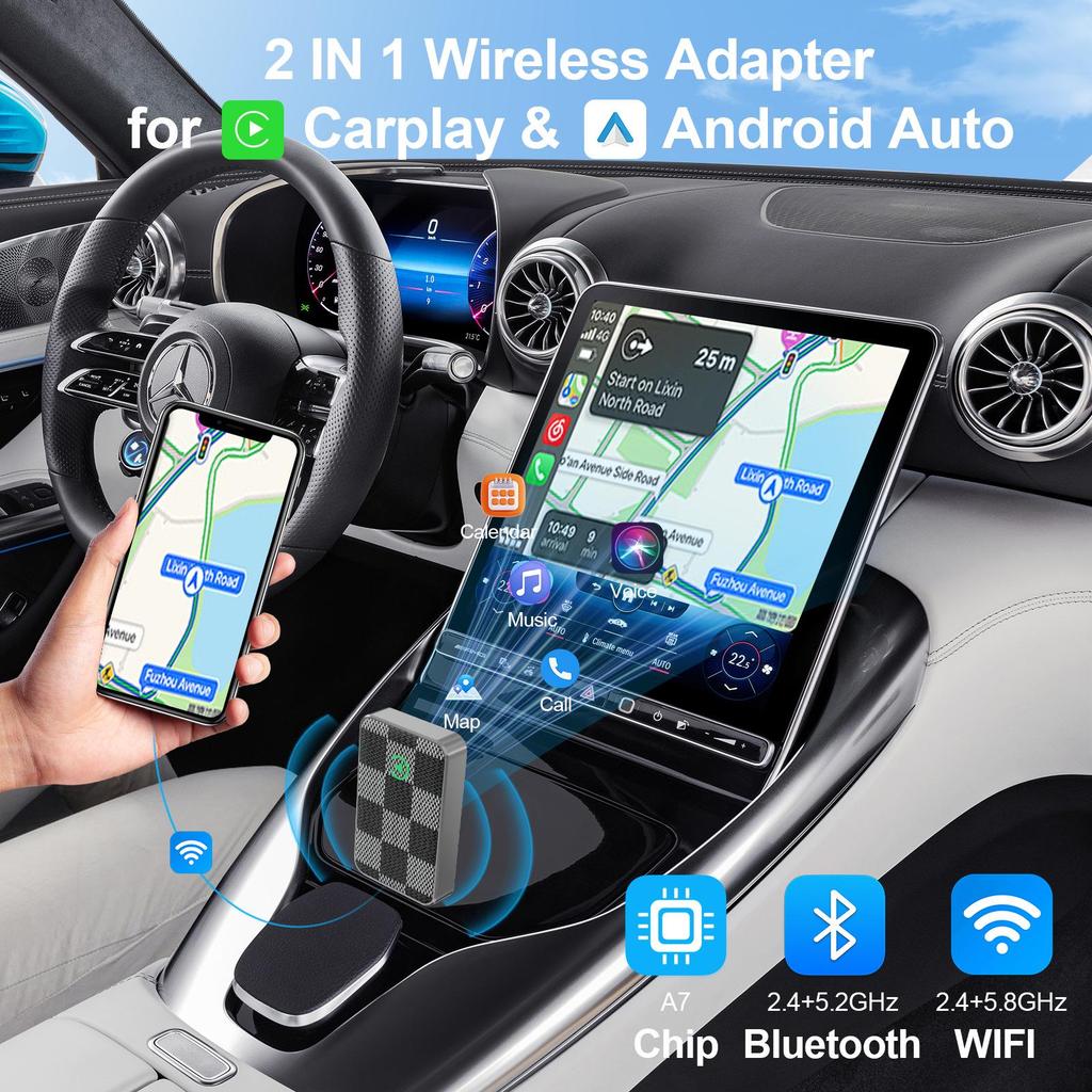 Универсальный Plug & Play Беспроводной Адаптер CarPlay/Android Auto USB-донгл