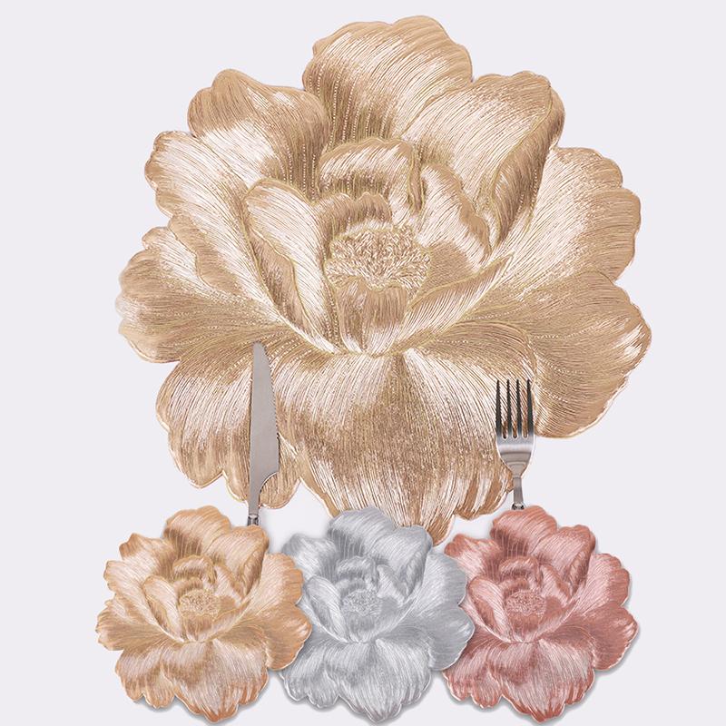 Подставка под горячее в форме цветка пиона, термостойкая и моющаяся, декоративная, термостойкая, подставка для стола, подставки, дом, вечеринка, свадьба
