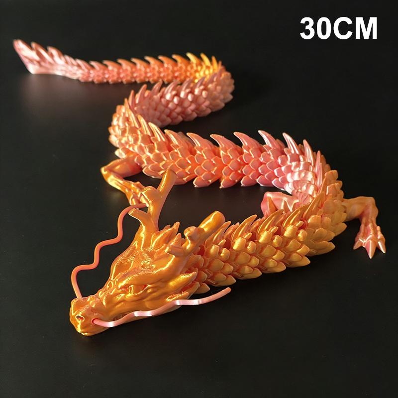 30 см 3D-печатный дракон-самоцвет Хрустальный Игрушка Вращающийся Сочлененный Дракон Подарок Для Детей С СДВГ Идеально Для Дней Рождения Подарок