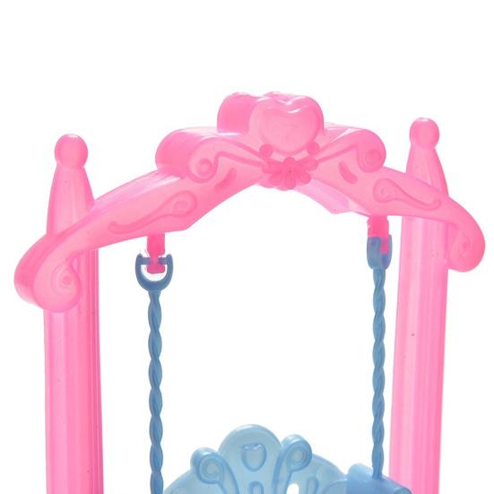 Kids Girls Toy Play House Miniature Swing Dol-lhouse Furniture Doll Decor Gift