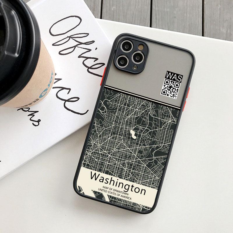 Чехол для телефона Ins Travel Country Sketch City Map для iPhone 8 7 Plus SE2 15 14 11 12 13 Pro Max Mini X XR XS Ударопрочный Funda Shell