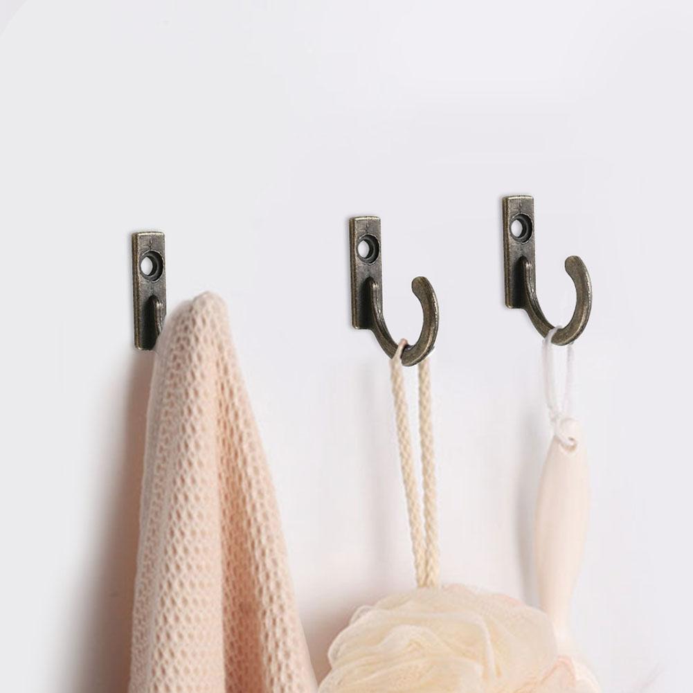 10 шт. Винтажные крючки настенные литые крючки для одежды дверные вешалки для одежды домашние стеллажи для хранения держатель многоцелевой крючок