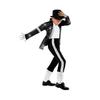 (Рост 115-125 см) Мальчик Майкл Джексон Billie Jean Черный Костюм Танцы Диско Хэллоуин Карнавальный Костюм 80-х Поп-Король Костюм для Детей