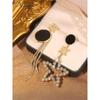 Accessible Luxury European and American Unique Elegant AB Version Star and Moon Earrings