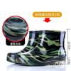 Fashion Camo Rubber Boots Men Anti Slip High Water Shoes Kitchen Waterproof Rubber Shoes Work Rain Boots for Fishing 2024