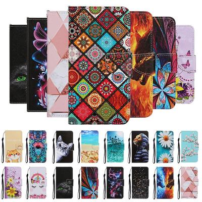 Мраморный флип-чехол для Etui Samsung Galaxy A12, чехол для Samsung M12 Marble Cat, магнитный кожаный чехол-кошелек для телефона, женский чехол
