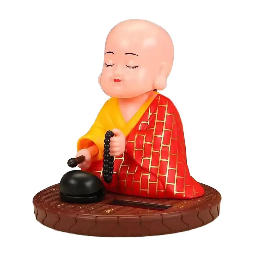 Креативное украшение Солнечный Маленький Монах Креативное украшение для автомобиля Игрушки Китайский стиль Маленький Новичок Монах качающая голова игрушка