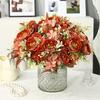 Simulated Flower Artificial Peony Flowers Realistic Exquisite Faux Floral Arrangement for Home Wedding Party Decoration