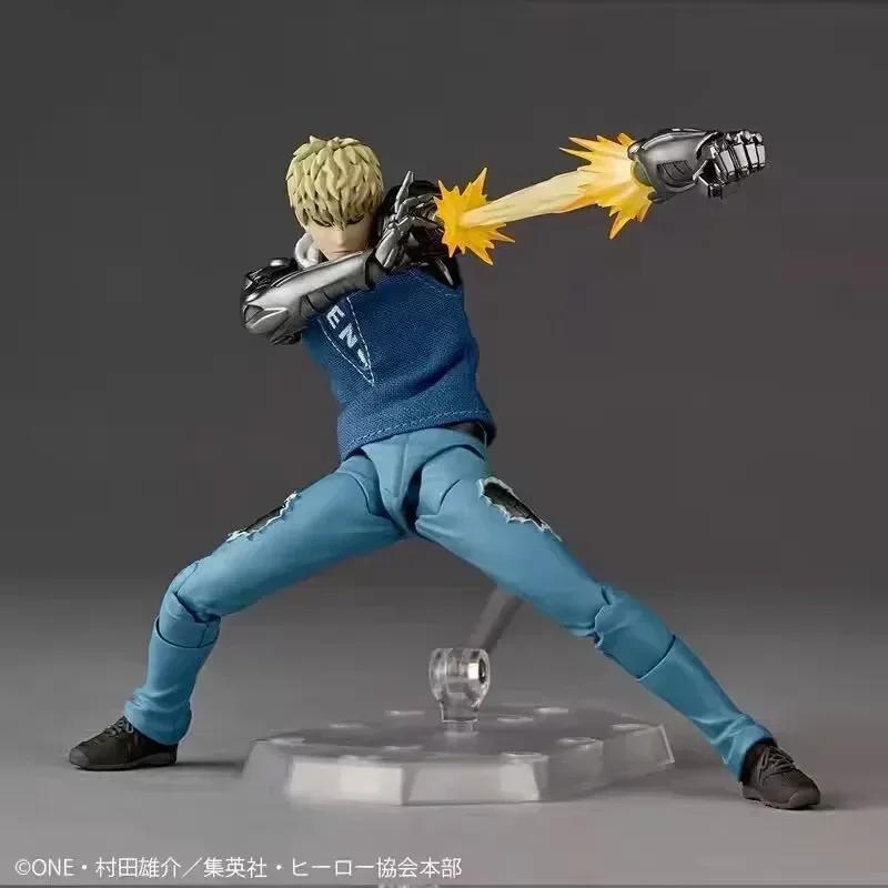 HOT Ko Genos Action Figure One Punch-man Anime Figurine Kaiyodom Revoltech Yamaguchi Joint Movable Model Statue Children Playthings Gifts